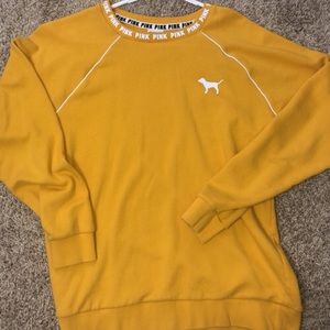 🌸PINK yellow sweatshirt